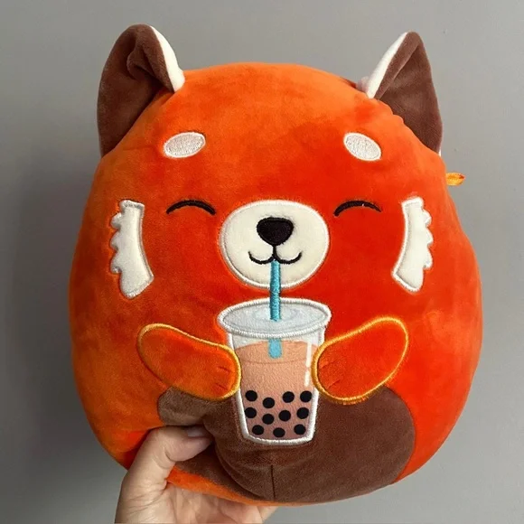 🛑 Squishmallows Seth The Red Panda, Boba Edition - 8” 🧋🐼 - Picture 6 of 7